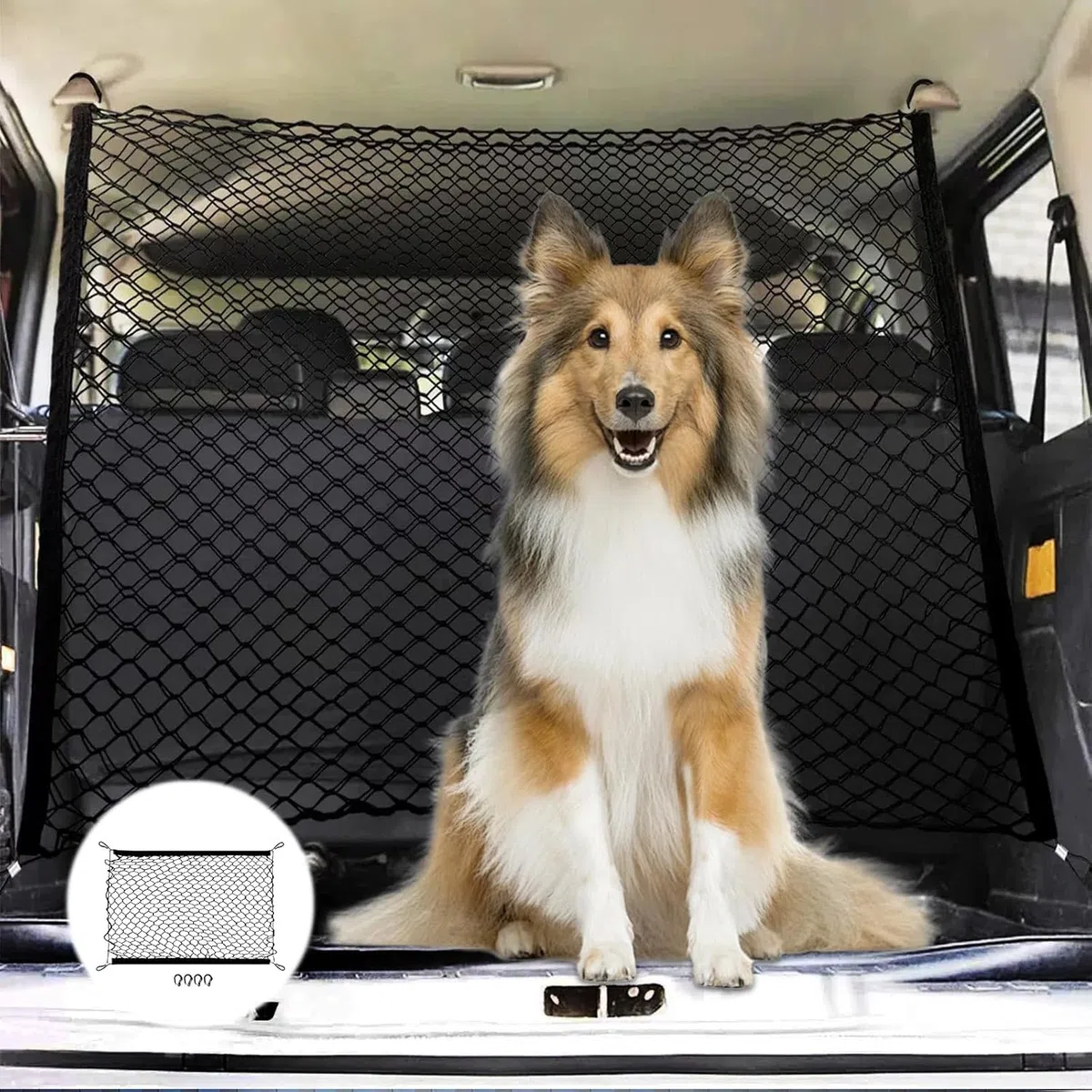 Rete Bagagliaio Auto Adatto per Audi Q8 Etron GE I 20182025, Barriera per Cani Sedile Posteriore, Robusta Griglia Divisoria Cani