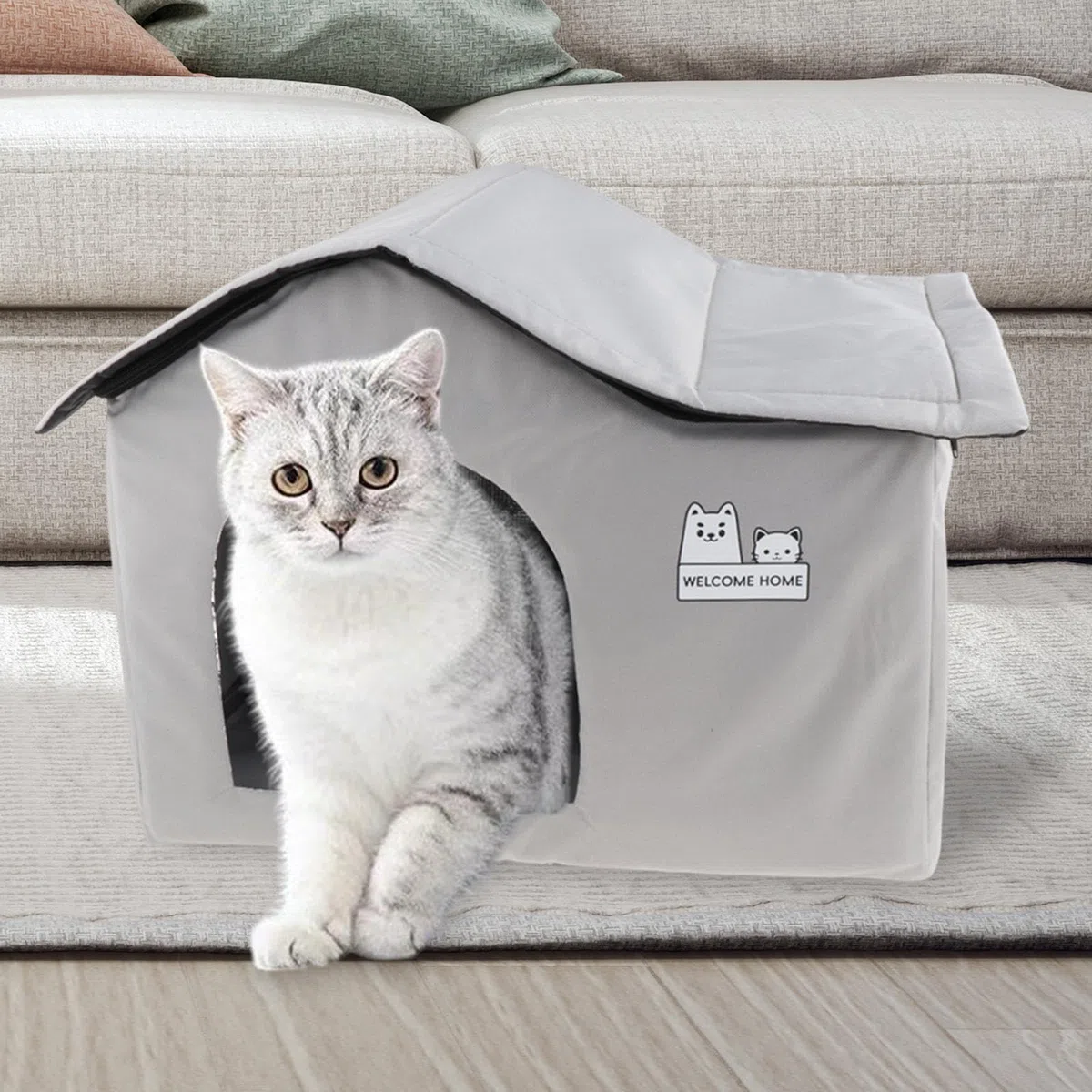 Cuccia Refrigerante Gatto, Cucce per Gatti, Casa Di Raffreddamento per Esterno Interno Con 10 Pacchi Di Ghiaccio E Facile a Prova Di Polvere, Per Gatti E Cani Di Piccola Taglia