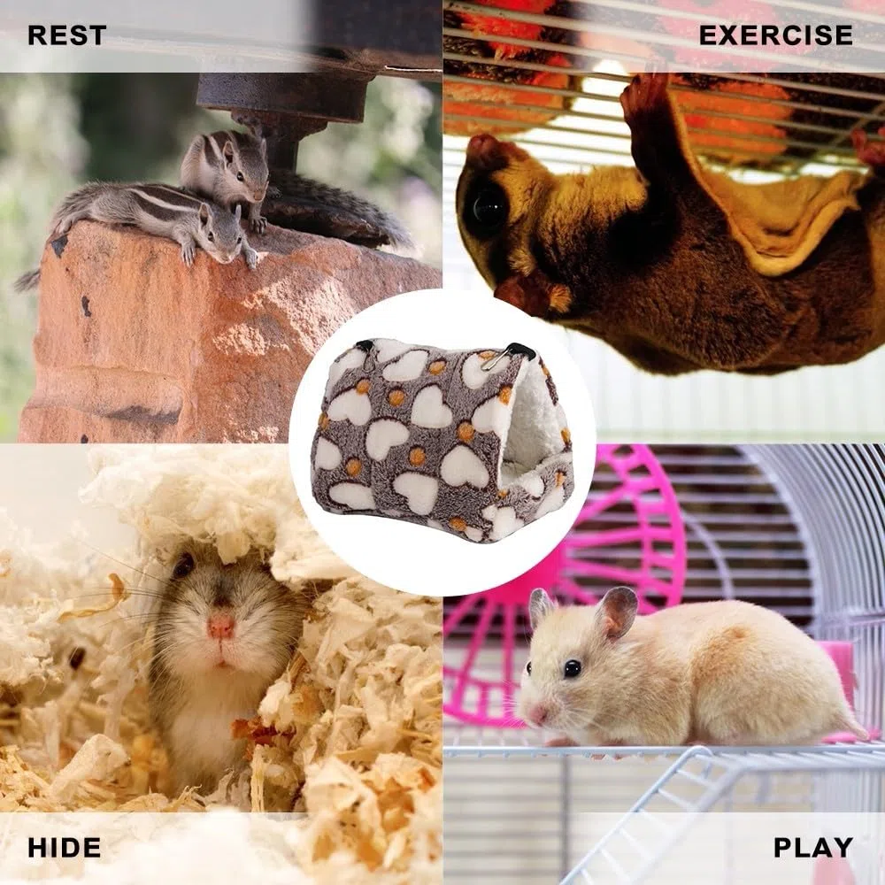 Cuccia per porcellini d'India, cuccia per criceti, sacco a pelo per animali domestici, nido per caverna, cuscino morbido e caldo, cuccia per animali domestici, nido amaca con gancio per criceti, ricci