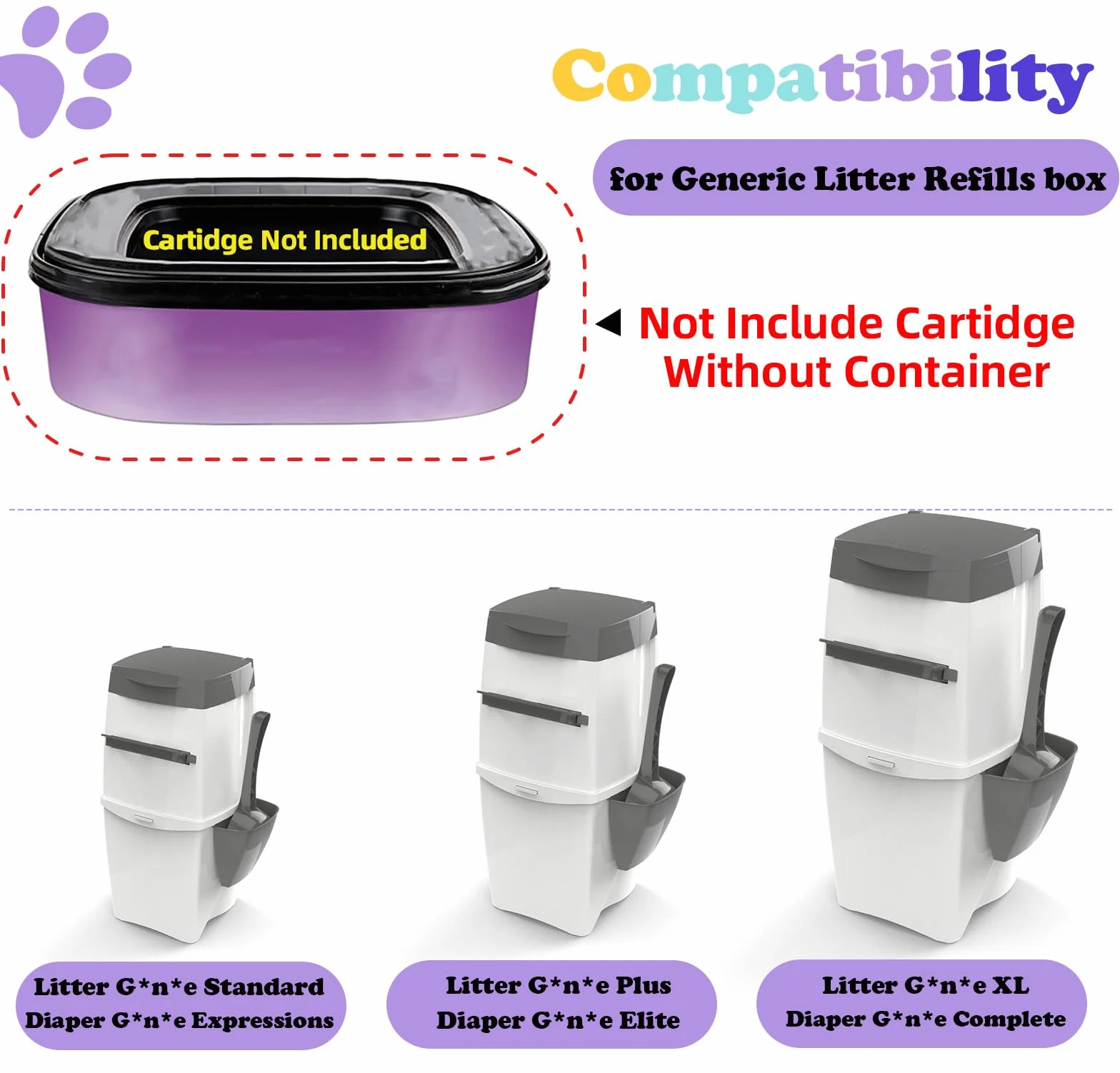 Sacchetti di Ricarica per Lettiera Genie - Compatibile con Litter Locker, per Gatti, Confezione da 10 (Senza Cartuccia)