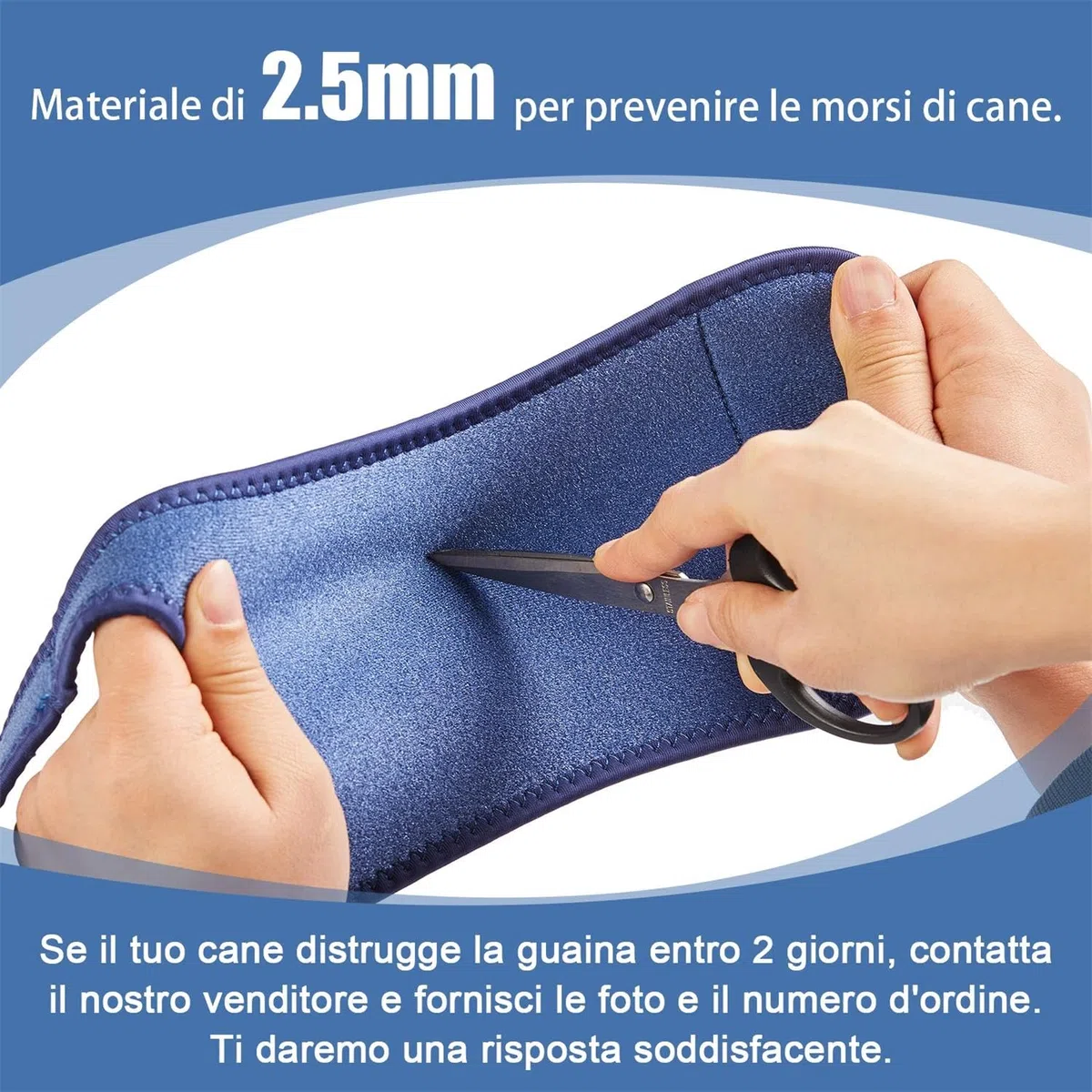 Coodeo Costume di Recupero per Cani, Alternativa al Collare a Cono, Manica Resistente per Solo le Zampette Anteriori, Lavabile e Impermeabile, Previene Leccate e Morsi, Mantiene Asciutto. (Blu, XL)