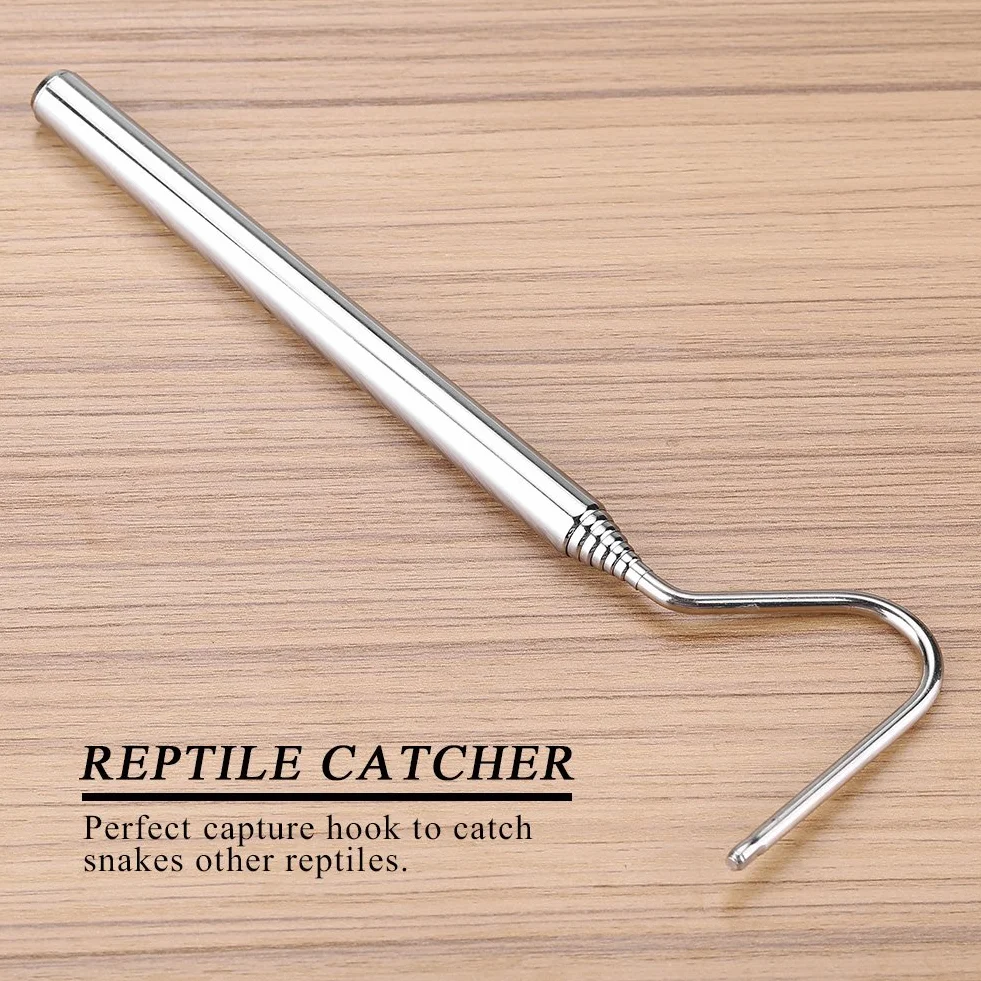 Zerodis Gancio di Cattura del Serpente in Acciaio Inossidabile telescopico Estensibile Cattura Serpente Gancio Cattura rettili per Cattura di rettili Controllo Animali in Movimento Samll