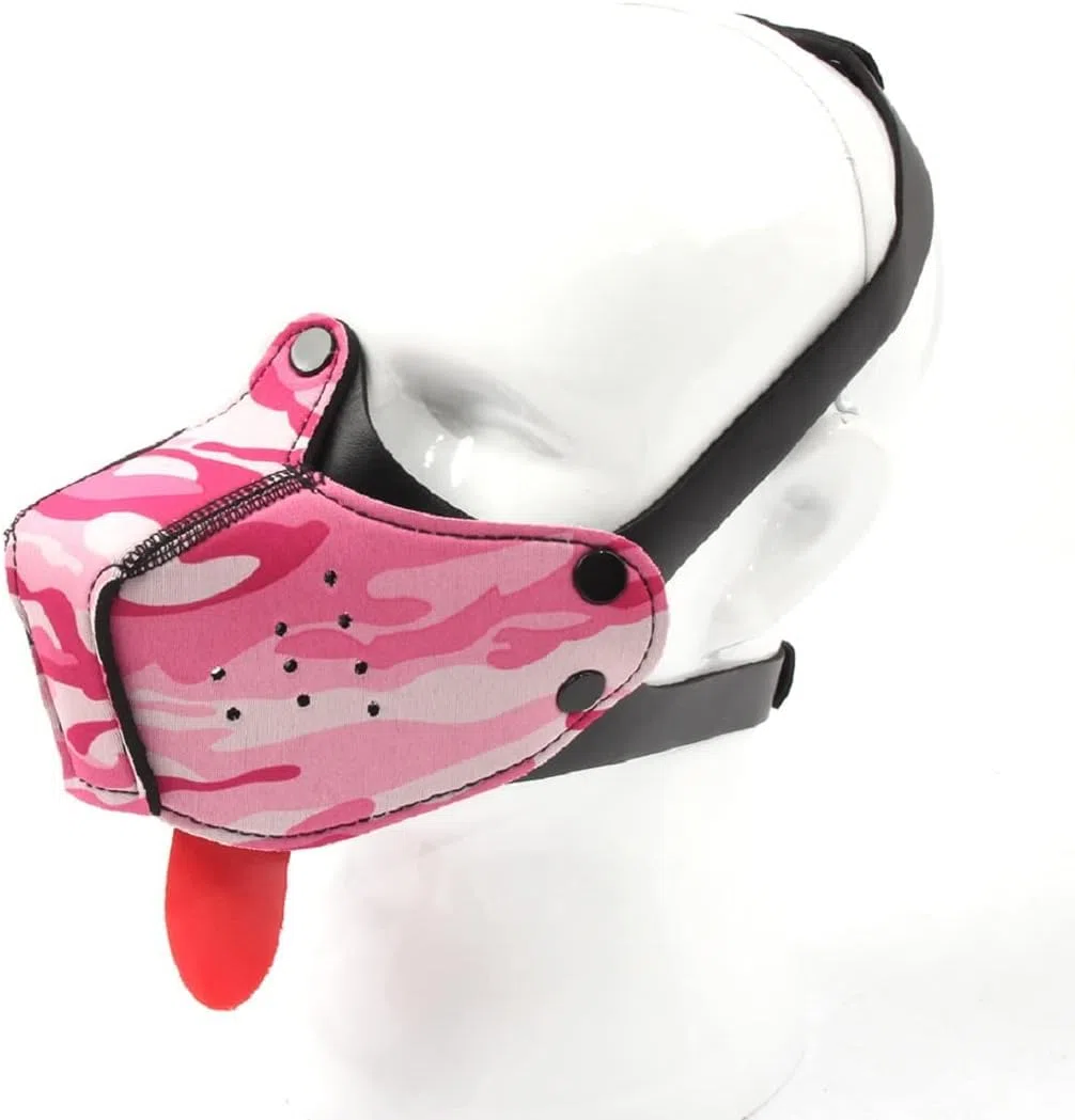 Maschera in neoprene per cuccioli di cane, con cappuccio e cappuccio per giocare (rosa, taglia unica)
