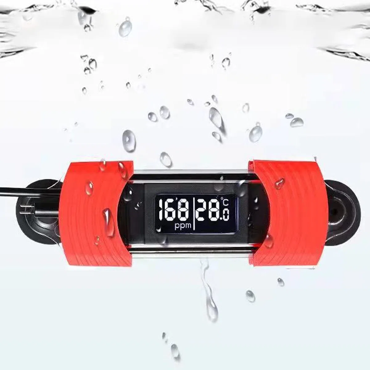 Termometro per Acquario Display Digitale HD Alimentato Tramite USB Tipo di Calibrazione Impermeabile Termometro per Acquario per Acqua di Mare (con il test della