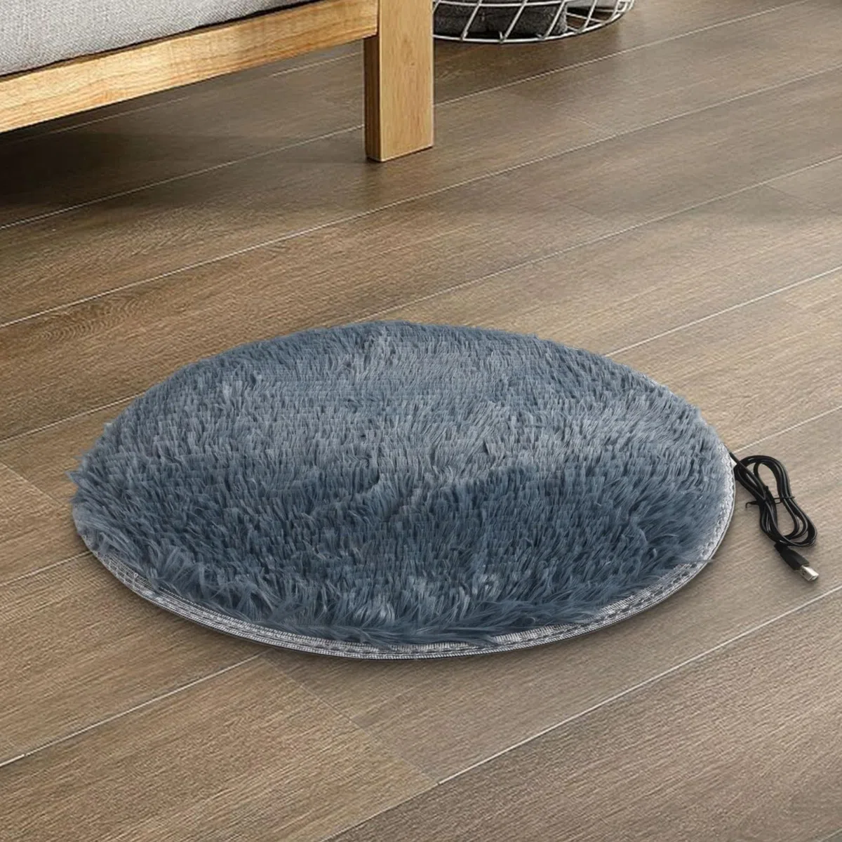 Tappetino termico per animali domestici, riscaldato tramite USB, in peluche, coperta elettrica per cani e gatti, temperatura costante, termostato, tappetino riscaldante elettrico (verde)