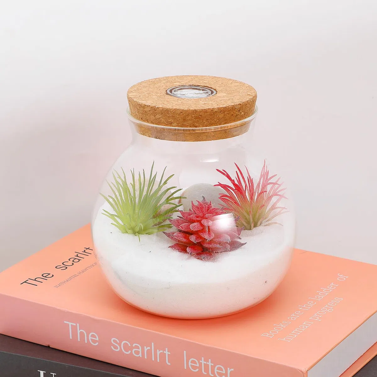 UKCOCO Bottiglia di vetro per paesaggio con coperchio, decorazione per matrimonio, in vetro borosilicato, ecologica, per terrari, fai da te, con micro paesaggio