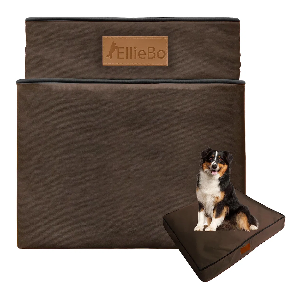 Ellie-Bo XL Mem. Dog Bed Cover - Marrone Impermeabile