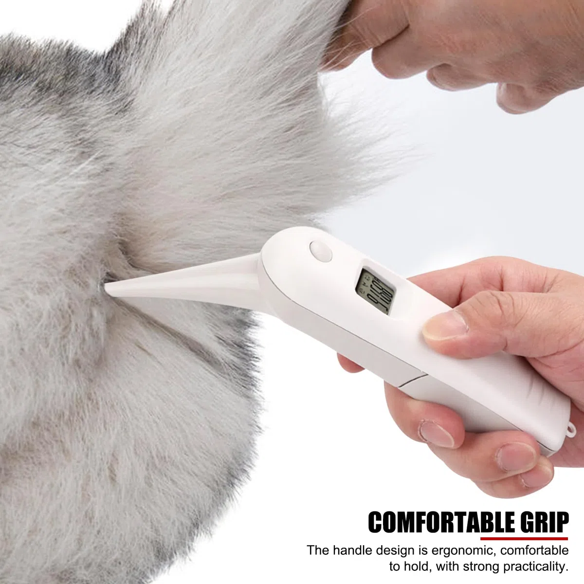 Animale Domestico Professionale Termometro Veterinario, termometro Veterinario Digitale Veloce, termometro per Animali Domestici per suini, bovini, Cani da Pastore, Cavallo (Senza Batteria)