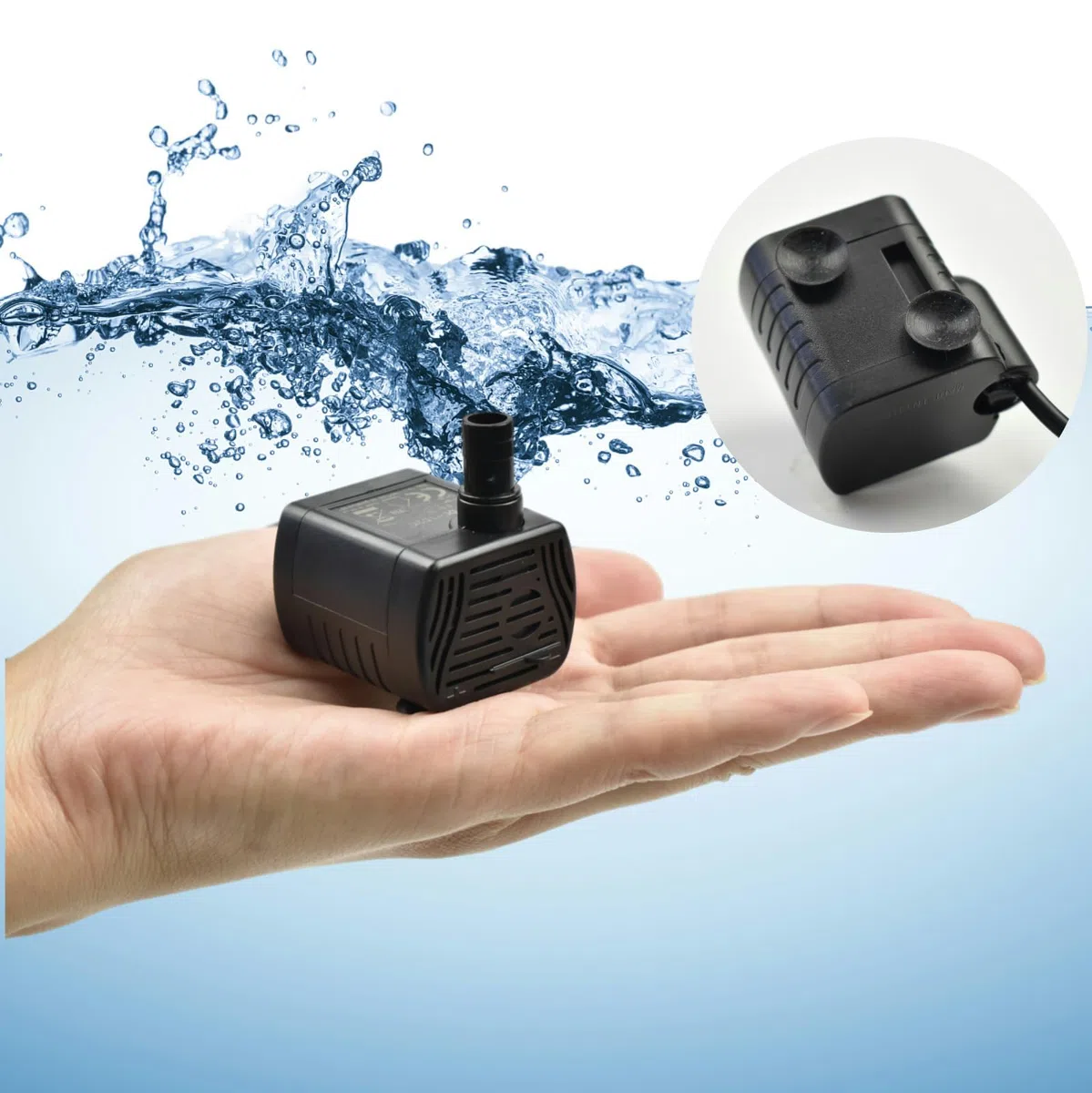 CONQUERALL 2PCS DC 5.5-12V 200L/H mini DC brushless sump pump pompa sommergibile a flusso regolabile per vasche per pesci, fontane da giardino, sistemi di circolazione dell'acqua