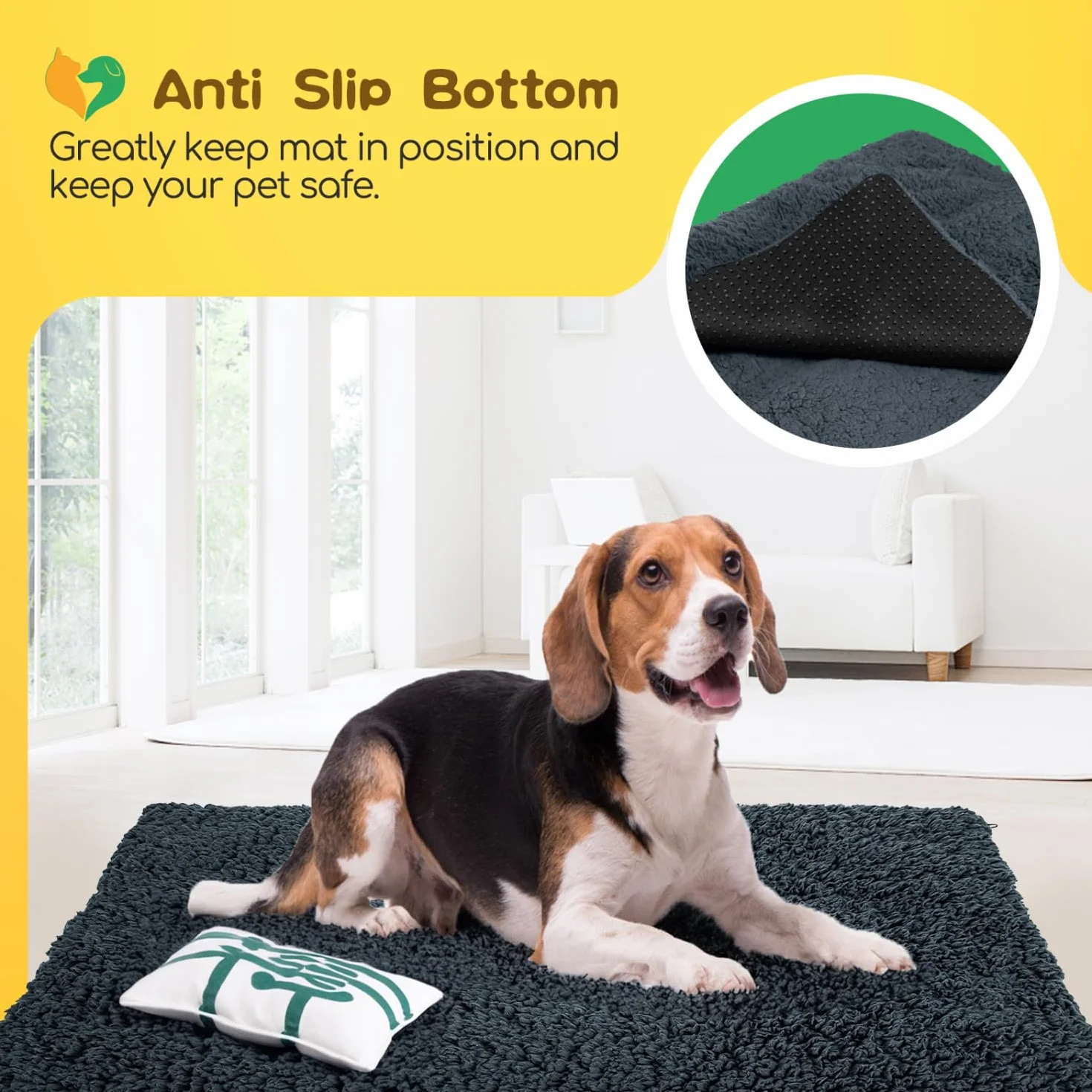 Nobleza Coperta Autoriscaldante per Cani e Gatti, Tappetino Termico, Coperta Termica lavabile Antiscivolo Cane, Tappetino per Cani Autoriscaldante Soffice Caldo, Grigio, 115x70cm