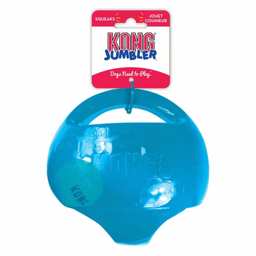 KONG Jumbler Ball - Giocattolo Da Recuperare - Con Pallina Da Tennis - Per Cani E Cuccioli - Per Cani Di Taglia Grande/XL