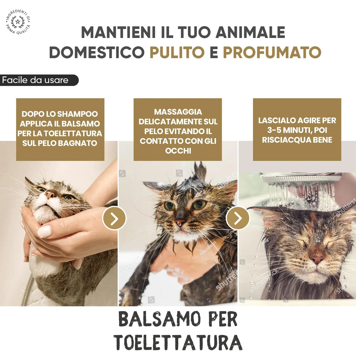 Balsamo per Cani e Gatti 500ml, Oli Minerali, Olio di Cocco, Avocado, Sciogli Nodi Pelo Cane e Gatto Lungo, Corto, Balsamo Cani per Toelettatura, Fragranza di Lavanda, PH Neutro, Vegano, con Dosatore