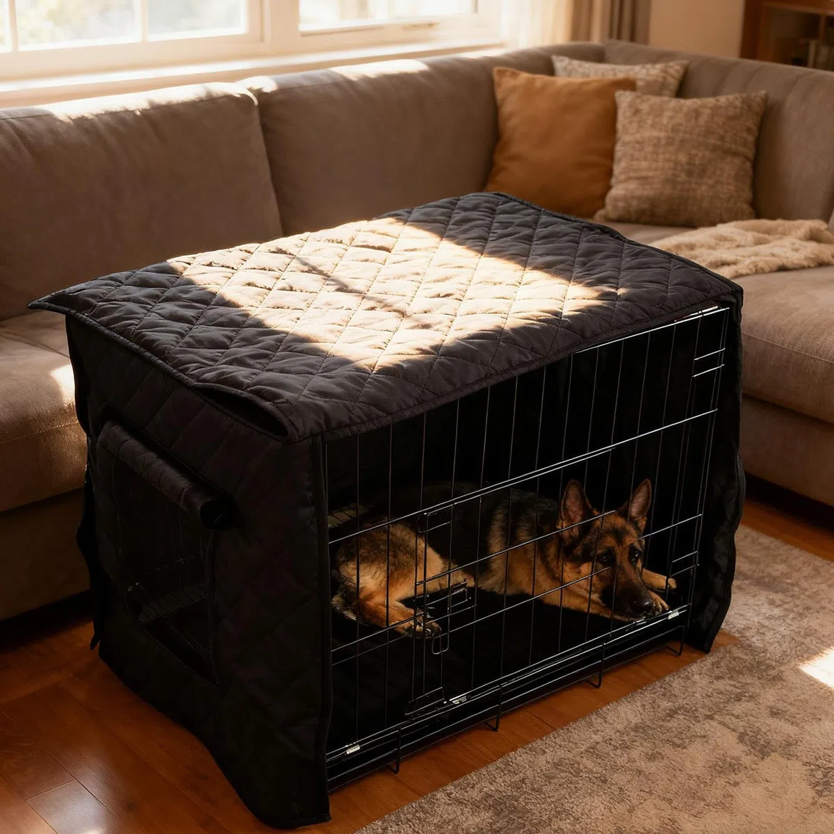 Coperture Per Cucce E Gabbie Per Cani | Isolata Termicamente E Ventilata Con La Privacy,Copertura Impermeabile Per Gabbia,Per L Inverno All Aperto Il Patio Il Campeggio La Casa E Cucciolo