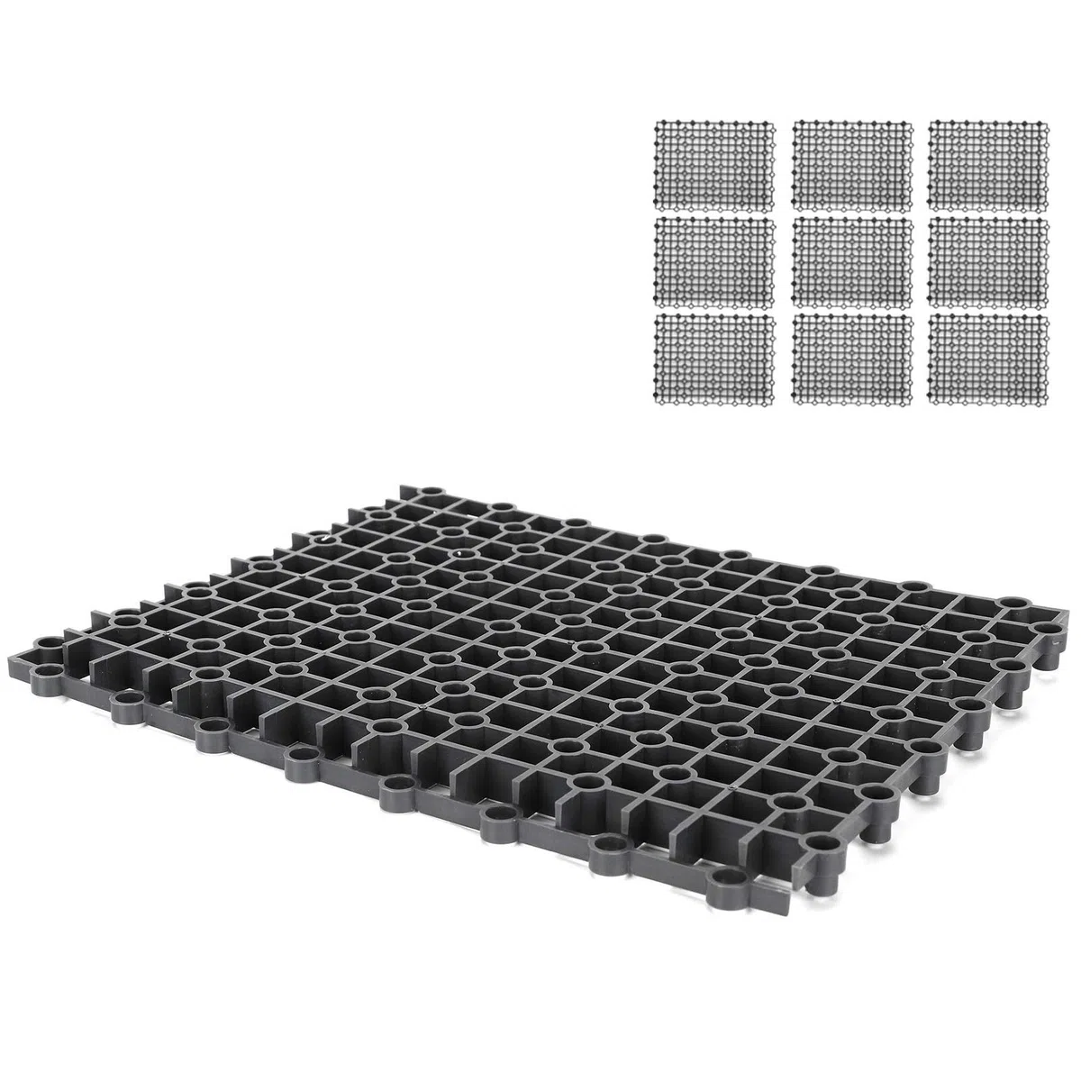 Pannello isolante per acquario, piastra filtrante multifunzione in PVC da 10 pezzi per acquari per pesci, gamberetti e tartarughe, resistente e durevole (Nera)