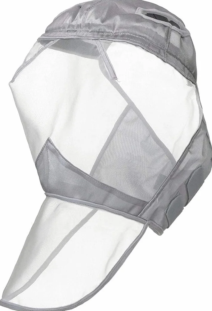 Harrison Howard CareMaster Maschera anti-mosche per cavallo UV protezione con para naso Argento (XL; Extra Full)