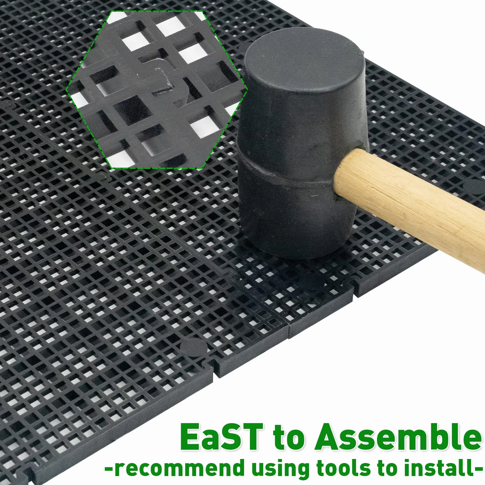 LINLAN 8Pcs Griglia in plastico alta densità per acquari con 48 supporti, Divisore per acquari e griglia modulare per filtraggio fai-da-te e protezione del fondo in acquascaping