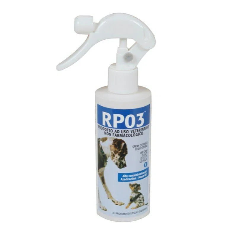 RP03 Spray Cutaneo Antiparassitario a Base di Olio di Neem per Cani e Gatti 200 ml