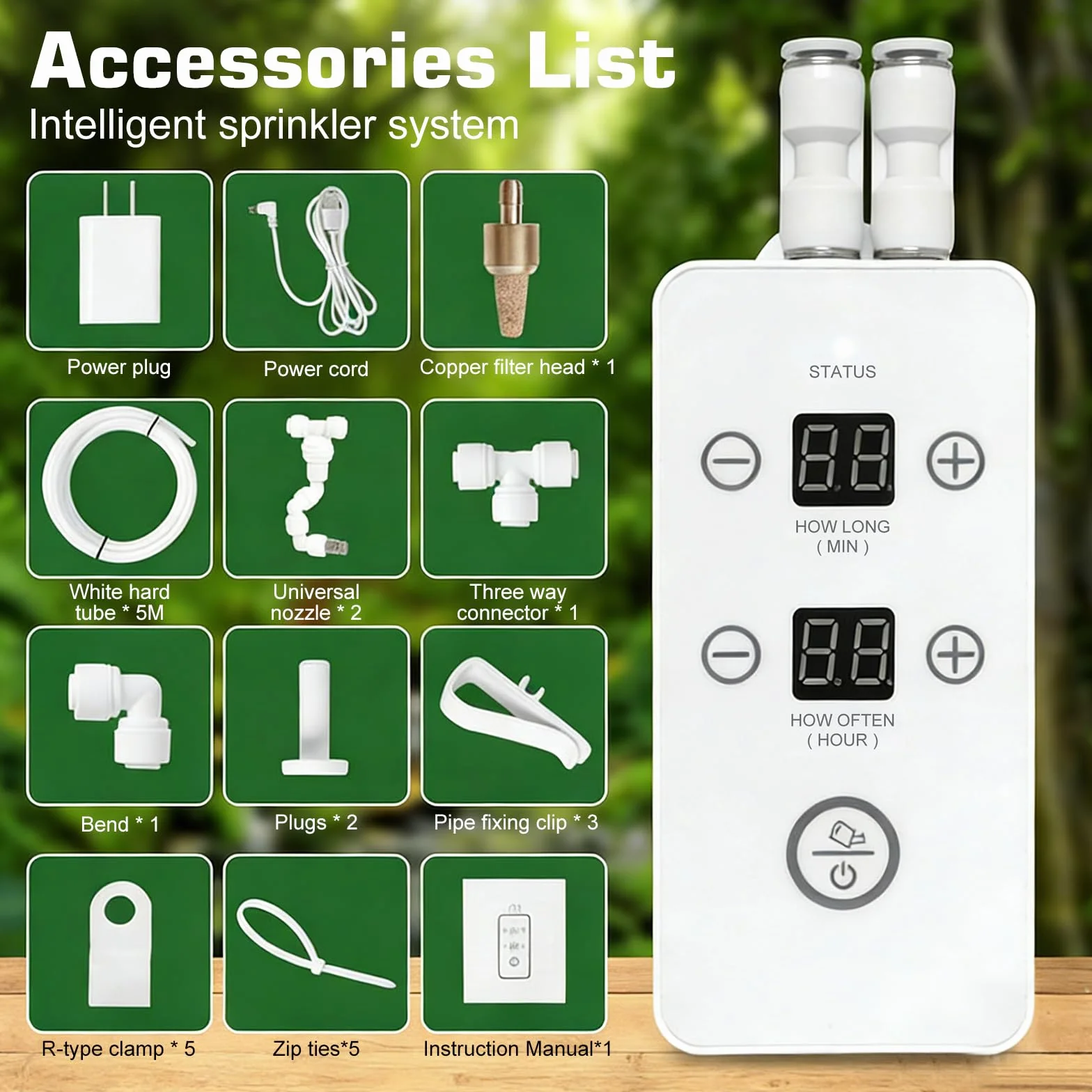 Sistema di Nebulizzazione per Terrario Smart, Sistema Intelligente di Nebulizzazione per Rettili con Ugelli Spruzzatori 360° con Timer, Umidificatore per Rettili, Nebulizzatore Automatico per