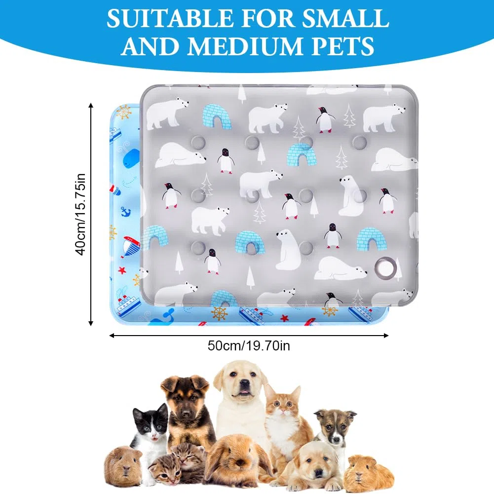 flintronic Tappetino refrigerante per animali, Tappetino Refrigerante Cani Gatti Iniezione D'acqua, 40 x 50cm Materassino per Animali, Rinfrescante, per Animali di Piccola, Media e Grande Taglia