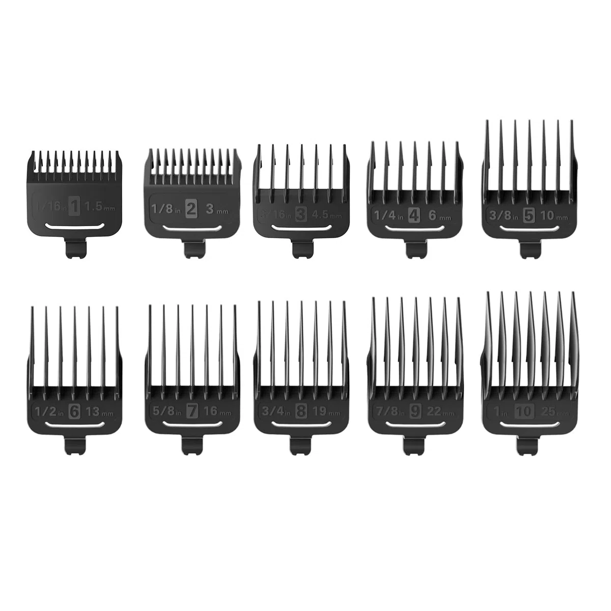 Oneisall 10 guide di fissaggio per pettini per cani, RFC-676#1-#8, 1,5 mm/3/mm/4,5 mm/6 mm/10 mm/13 mm/16 mm/19 mm/22 mm/25 mm