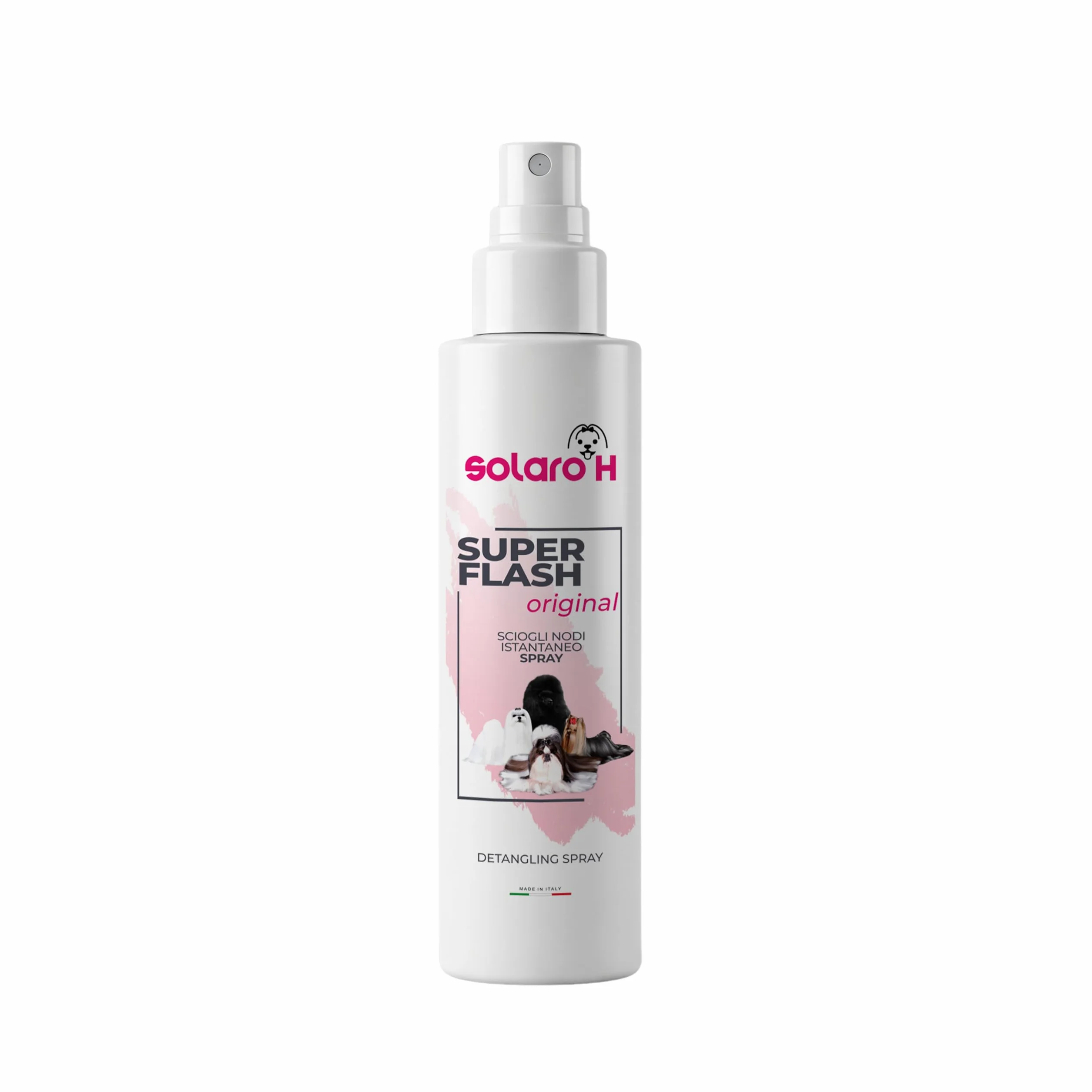 Solaro H | Sciogli Nodi per Cani e Gatti Super Flash Original Istantaneo, Districante, Senza Risciacquo 250ml | Made in Italy