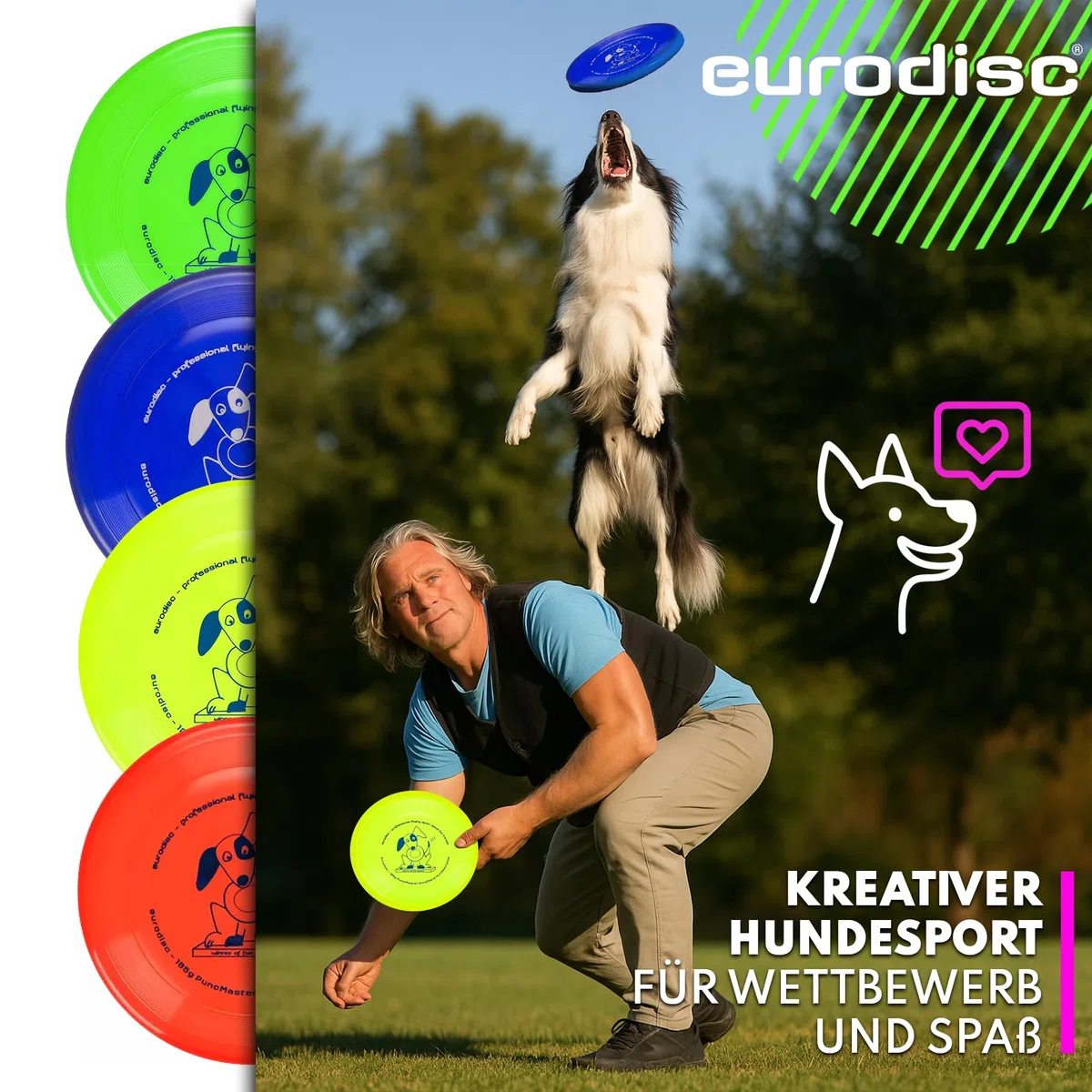 Eurodisc - Frisbee PuncMaster Fun Award, 135 g, colore: Blu scuro