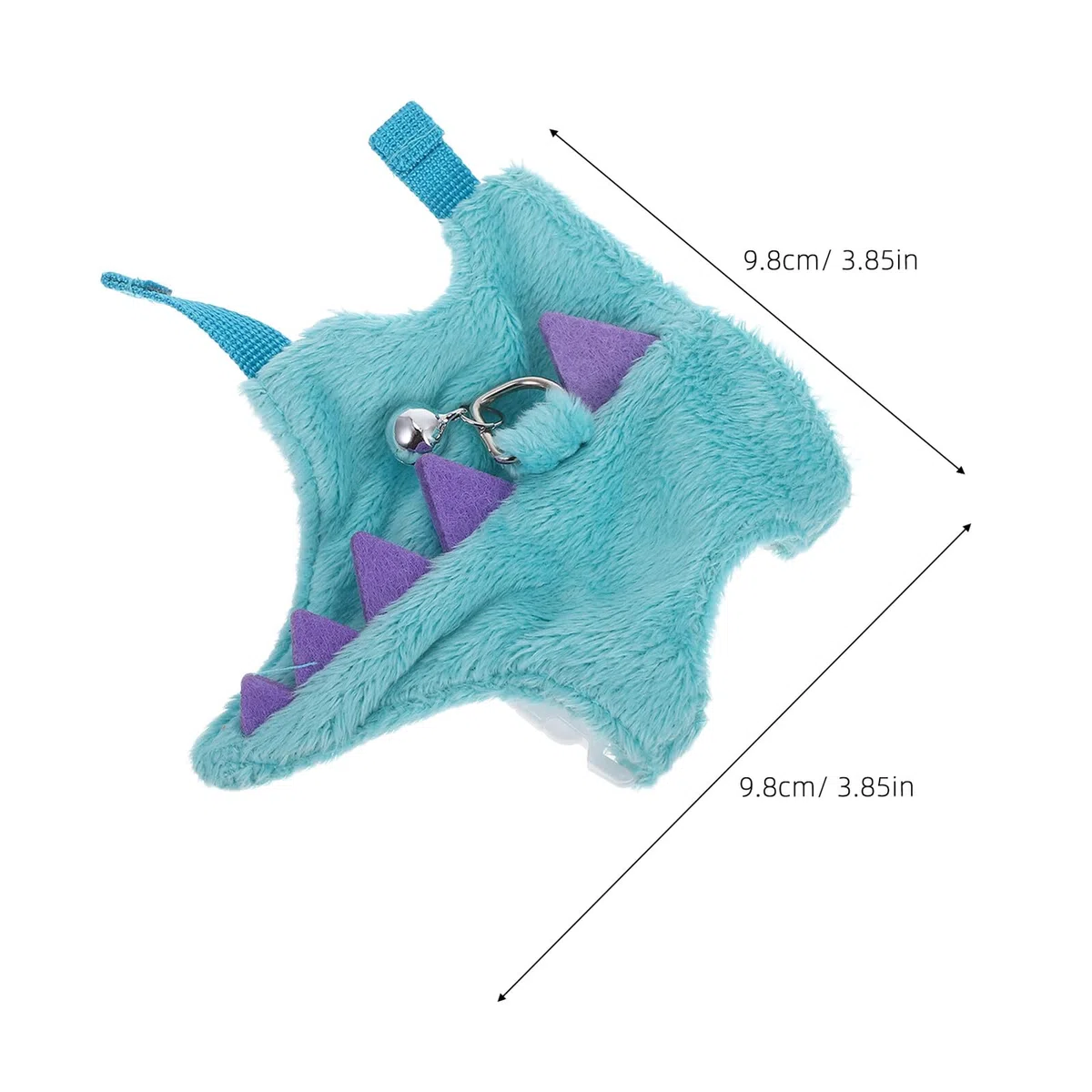 jojofuny Imbracatura e Guinzaglio per Piccoli Animali Set Pettorina a Gilet Dinosauro Blu Guinzaglio Corto Regolabile per Conigli Furetti Criceti e Lucertole Adatto per Passeggiate