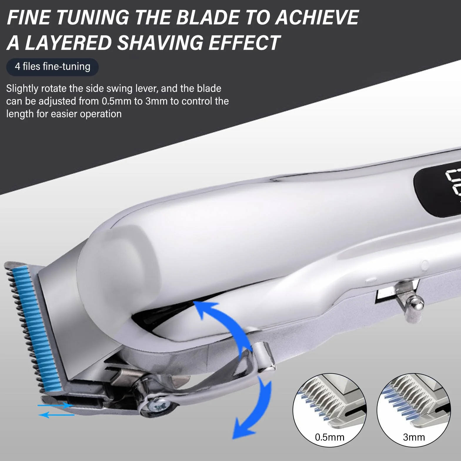 Trimmer per cavalli senza fili, trimmer per cavalli, potente e silenzioso, ricaricabile per criniera spessa e setole intrecciate, trimmer per cavalli