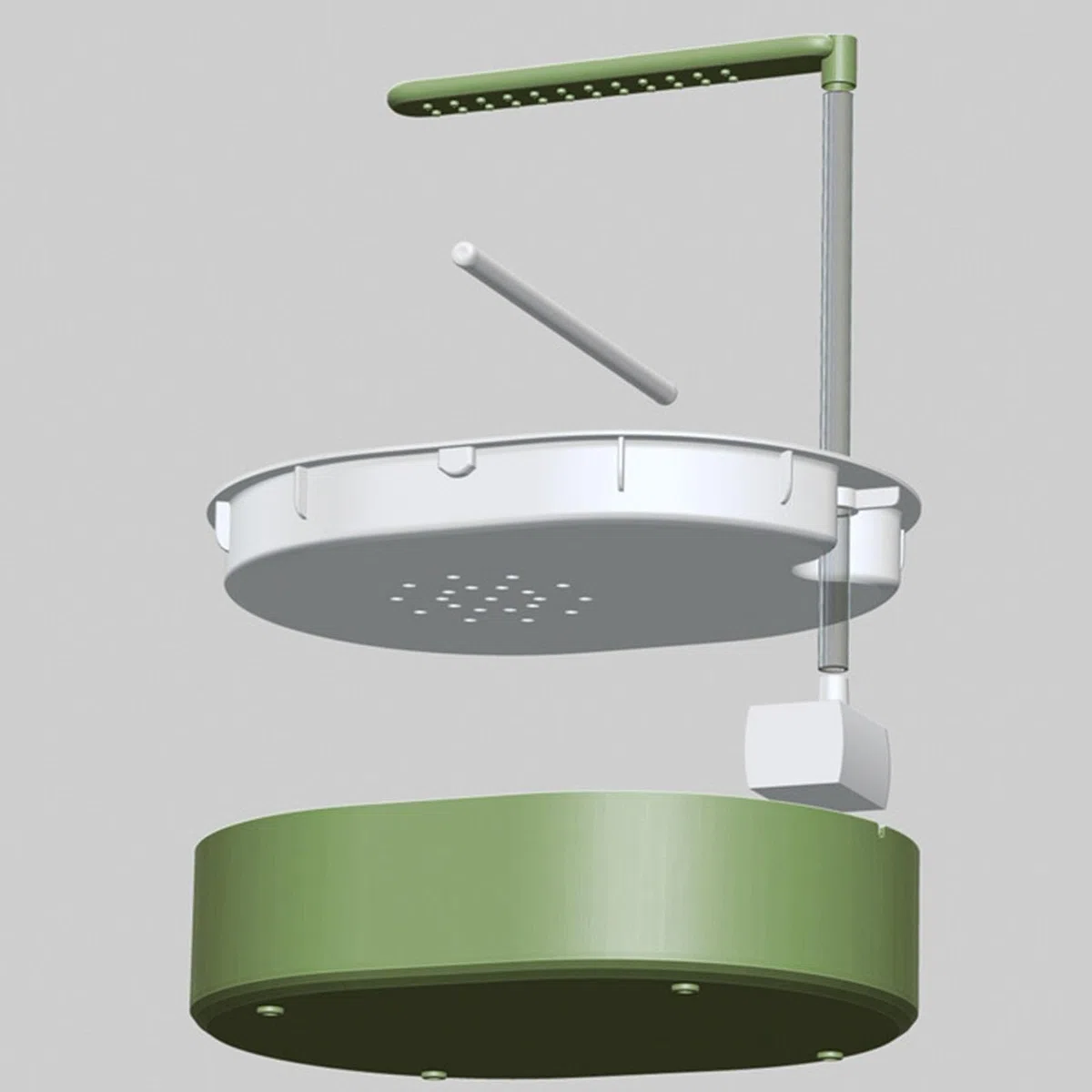 Doccia per Pappagalli con 26 Uscite d'Acqua, Vasca da Bagno Automatica per Uccelli Forniture USB Multifunzione con Pompa da 5 W, Bagnetti per Uccelli per Cockatiel, Amici, Piccioncini, Verde