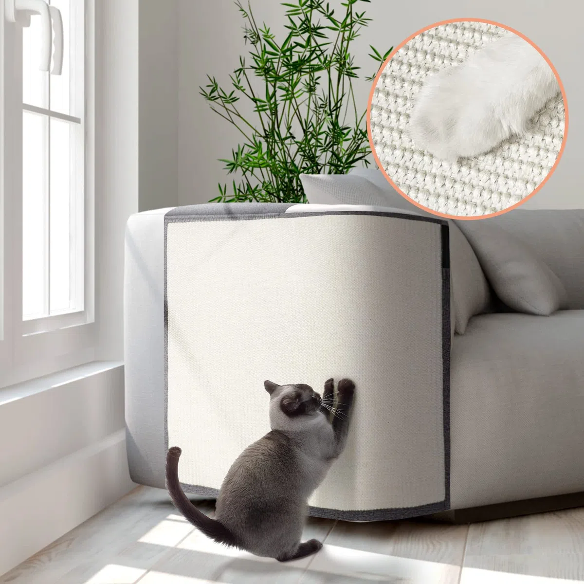 Protezione per divano gatto, naturale sisal gatto tappetino antigraffio per divano, tappeto per graffi e possibilità di graffiare per il divano, copertura per divano gatto, 50 * 70 cm