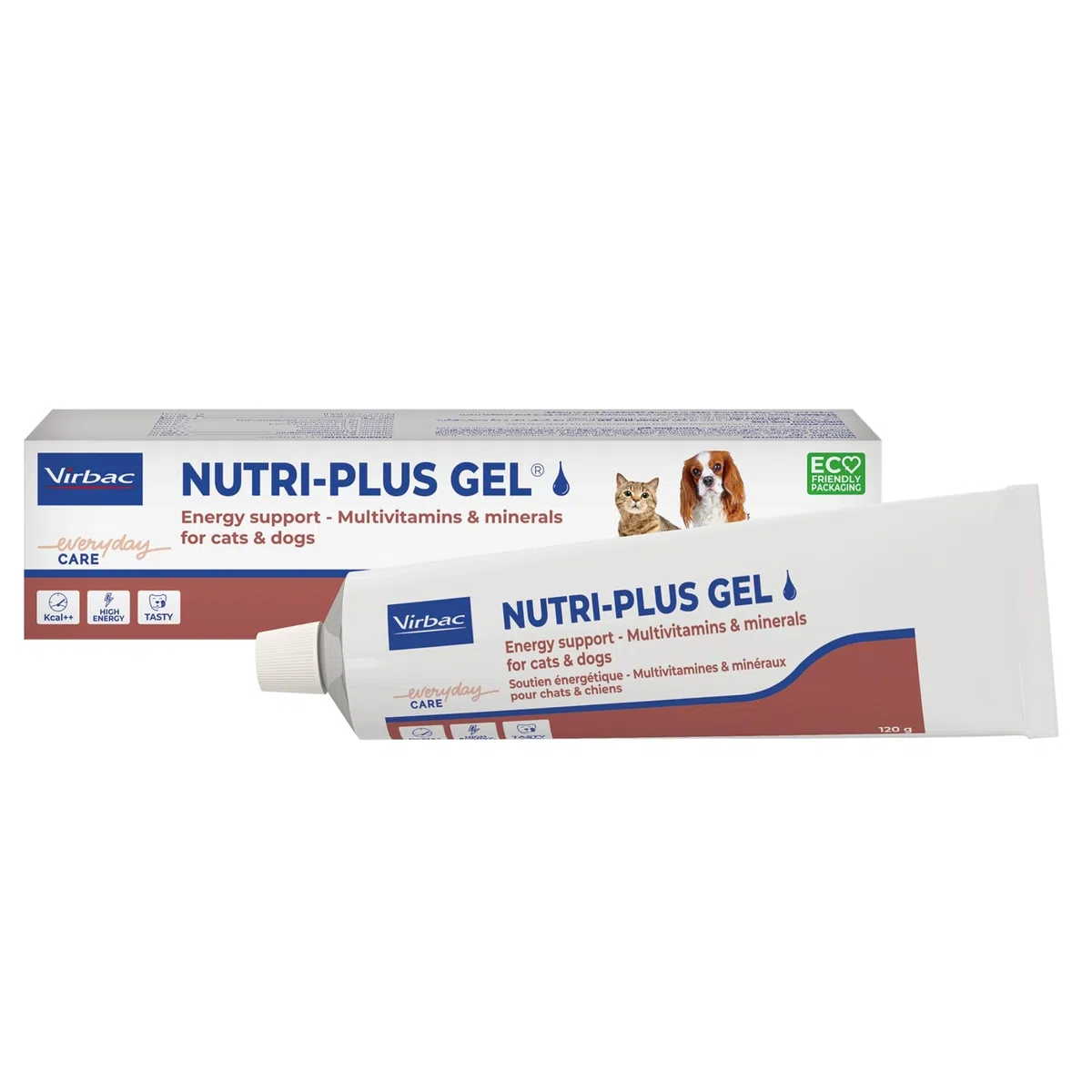 Virbac Nutri-Plus Gel | 120 g | Alimento complementare per cani e gatti per l'integrazione nutrizionale e la convalescenza | Stimolante dell'appetito, vettore energetico altamente concentrato