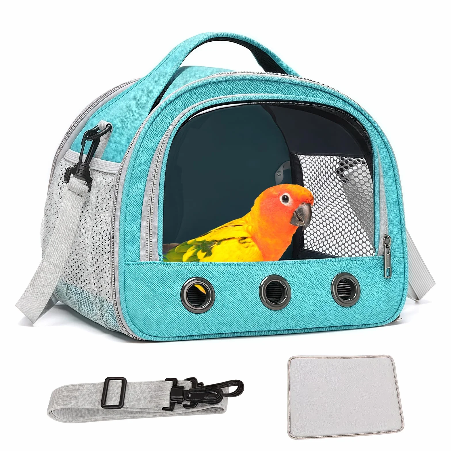 Borsa per il trasporto di gatti, per cani e gatti, con tracolla, per il trasporto di gatti, per cani e gatti, trasportino per animali domestici, 30 x 27 x 21 cm