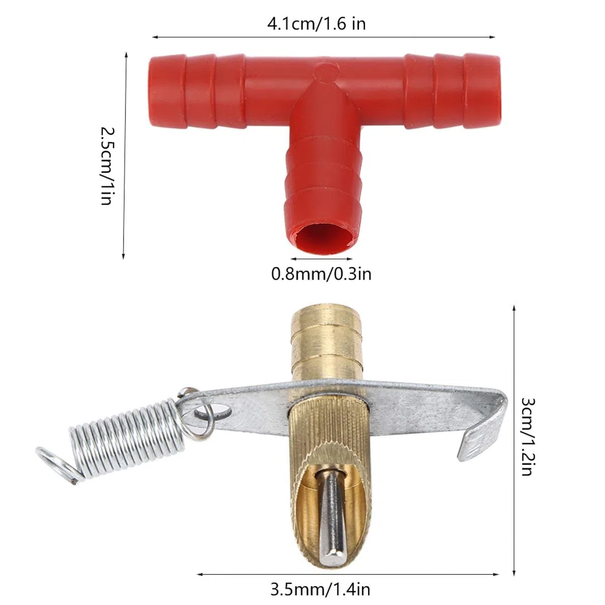 Abbeveratoio per Conigli, Bevitore Automatico per Capezzoli con Tubo a T e Molla, 20 Set in Ottone per Roditori e Uccelli, Facile da Installare e Pulire per Gabbie Metalliche