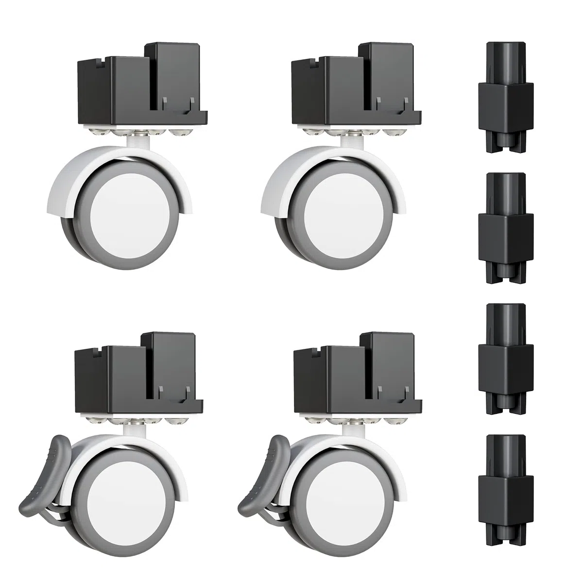 BUCATSTATE Ruota universale e accessori impilabili, accessori per gabbie che supportano lo spostamento e l'impilamento, solo per gabbie in metallo Bucatstate (nero)