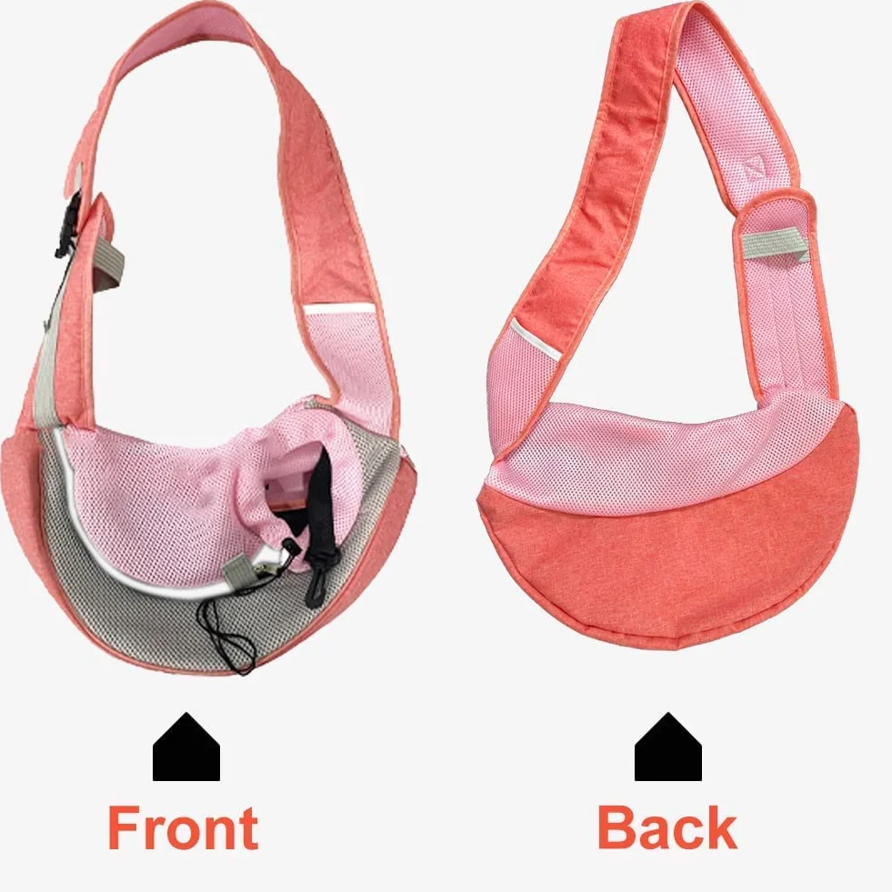 FEimaX Borsa a Tracolla per Animali Domestici, Borsa da Viaggio Regolabile per Cani o Gatti Piccola, da Viaggio, per Viaggi all’aperto, Passeggiate e Metropolitana (S, Rosa)