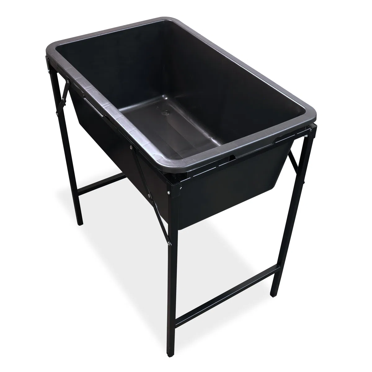 Vasca da bagno con supporto pieghevole in metallo, valvola di scarico per cani e gatti inclusa, portatile, piscina per animali domestici con rubinetto, piscina in plastica per cani, 4 misure
