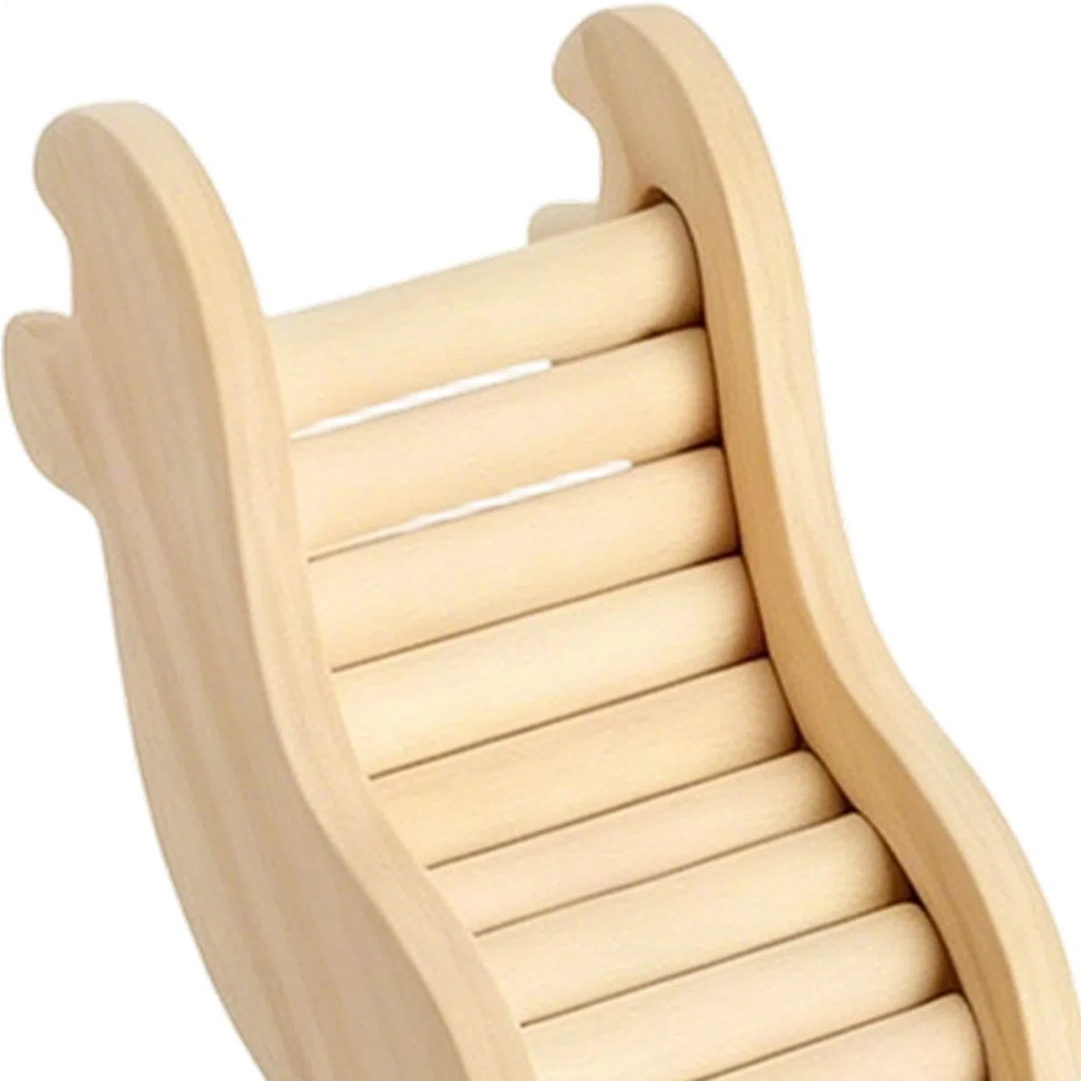 Scaletta per criceti, in legno, a forma di , per gerbilli, topi, furetti, cincillà, per interni ed esterni