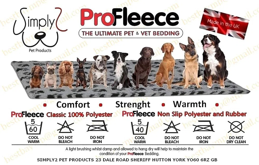 Profleece® NonSlip Vet Bedding Originale Tappeto per Cani e Gatti Incontinenti, Anziani, Malati cm 100x75 Termoisolante, Filtra i Liquidi, Mantiene il Pelo Asciutto. (Azzurro)