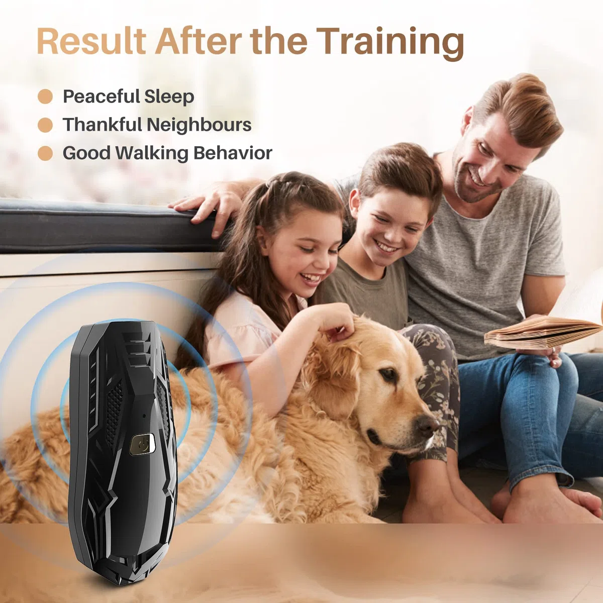 Antiabbaio per Cani, Dispositivi Antiabbaio per Cani Ultrasuoni Portatili con Doppia Frequenza, Dispositivo Antiabbaio per Cani con Portata Effettiva di 5m per Addestramento Interno ed Esterno
