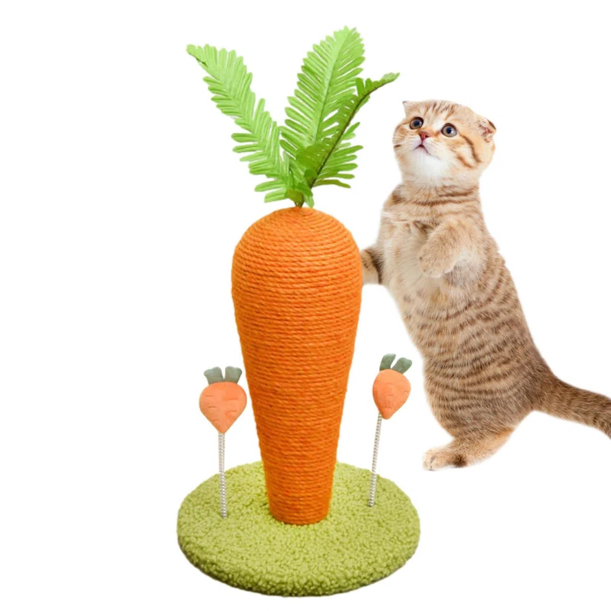 Tiragraffi per Gatti Indoor,Tiragraffi per Gatti a Forma di Carota | Simpatico tiragraffi per Gattini Tiragraffi Verticali per Gattini per Gattini Forniture per Giocattoli per Gattini