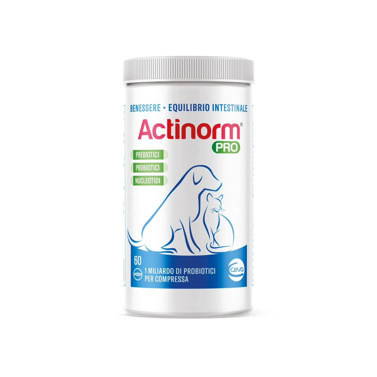 Actinorm Pro - Bioregolatore naturale della funzionalità intestinale per cani e gatti, 60 Compresse