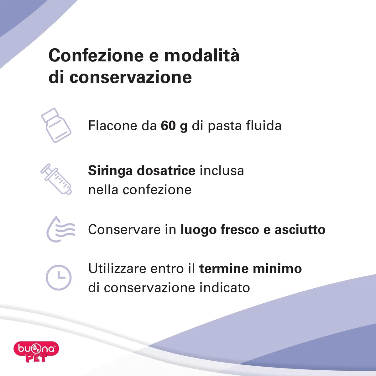 Buona Pet Calmina Mangime Complementare 60g con Siringa, Calmante per Cani e Gatti con Peptidyss®, Zinco, Vitamina B6, tè Verde e Griffonia, Rilassante per Cani e Gatti, Made in Italy