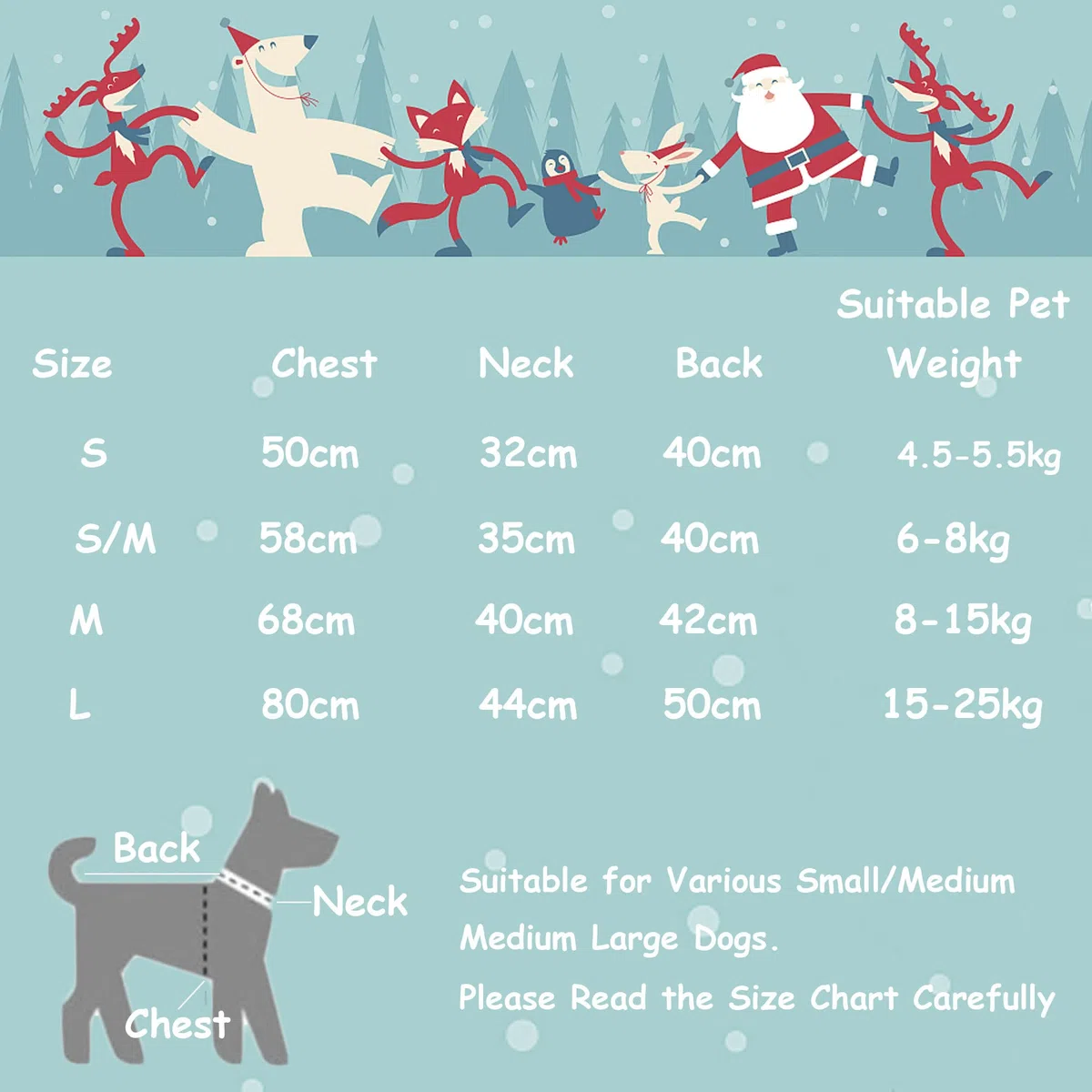 2Pezzi Grande Natale Maglioncino Cane Natale Vestiti per Cani Maglioncini Natalizi per Cani Gatti Abbigliamento Invernale Caldo per Le vacanze Costumi Domestici Caldi Pullover per Cani L