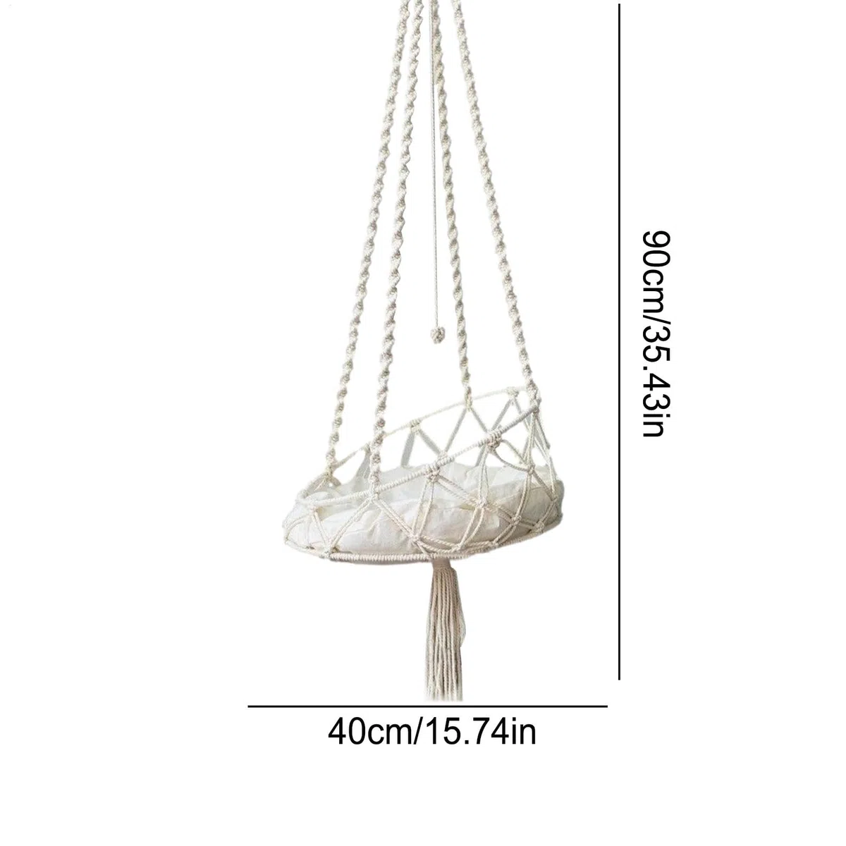 40x90cm Cuccia A Dondolo Per Gatti Amaca Per Gatti Appesa A Cesto Lettino Con Gancio E Cuscino Rimovibile Per Giardino Terrazza Interno