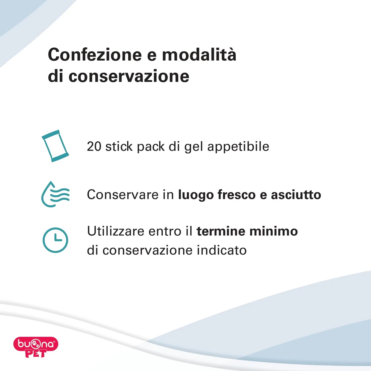 Buona Pet Protettina Gastro 20 Stick Monodose in Gel Appetibile, Mangime Complementare per Cane e Gatto, Supporto per la Funzione Gastrointestinale Superiore