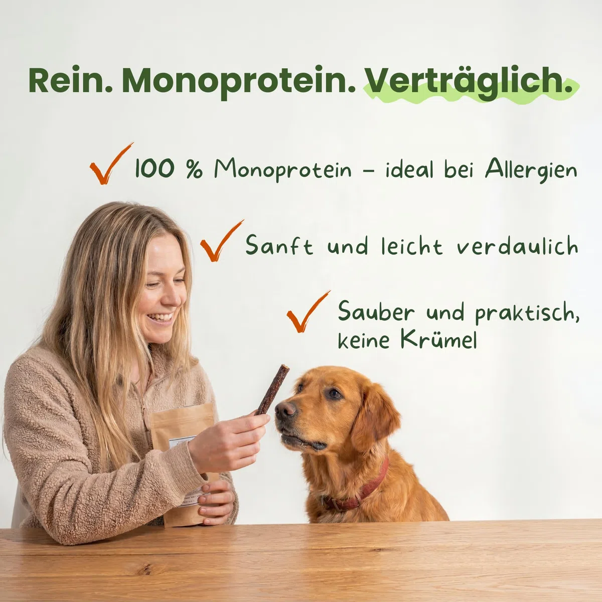 Sigari per cani in manzo – 20 pezzi (12 cm) – sigari ipoallergenici e senza cereali – monoproteina, 98% rotoli di carne muscolare – carne secca all'aria