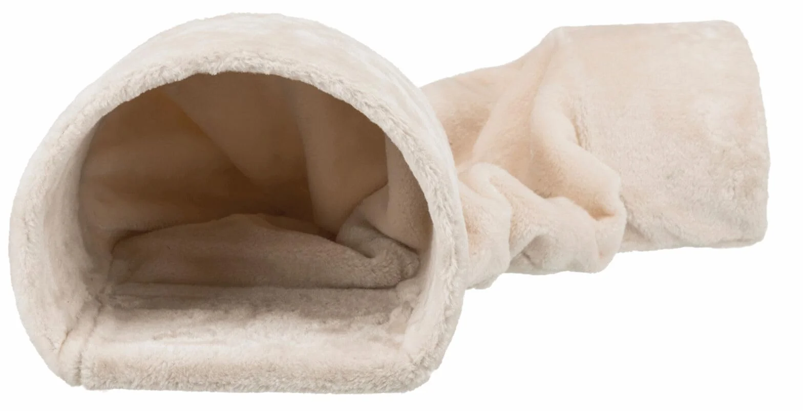 A.S. Création TRIXIE - Tunnel per Conigli/porcellini d'India, Peluche, 27 x 21 x 80 cm, Beige, 1385 g