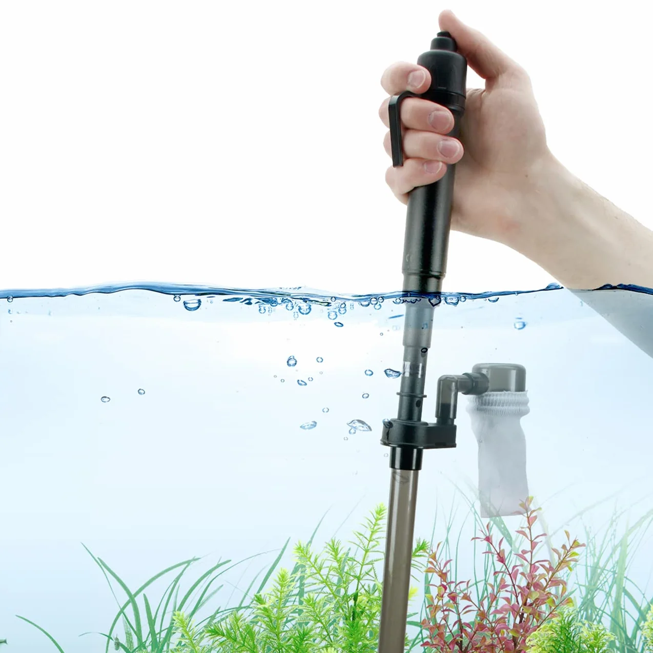 Marina Pulitore per acquari Multi-Vac 3 in 1 a batteria, nero