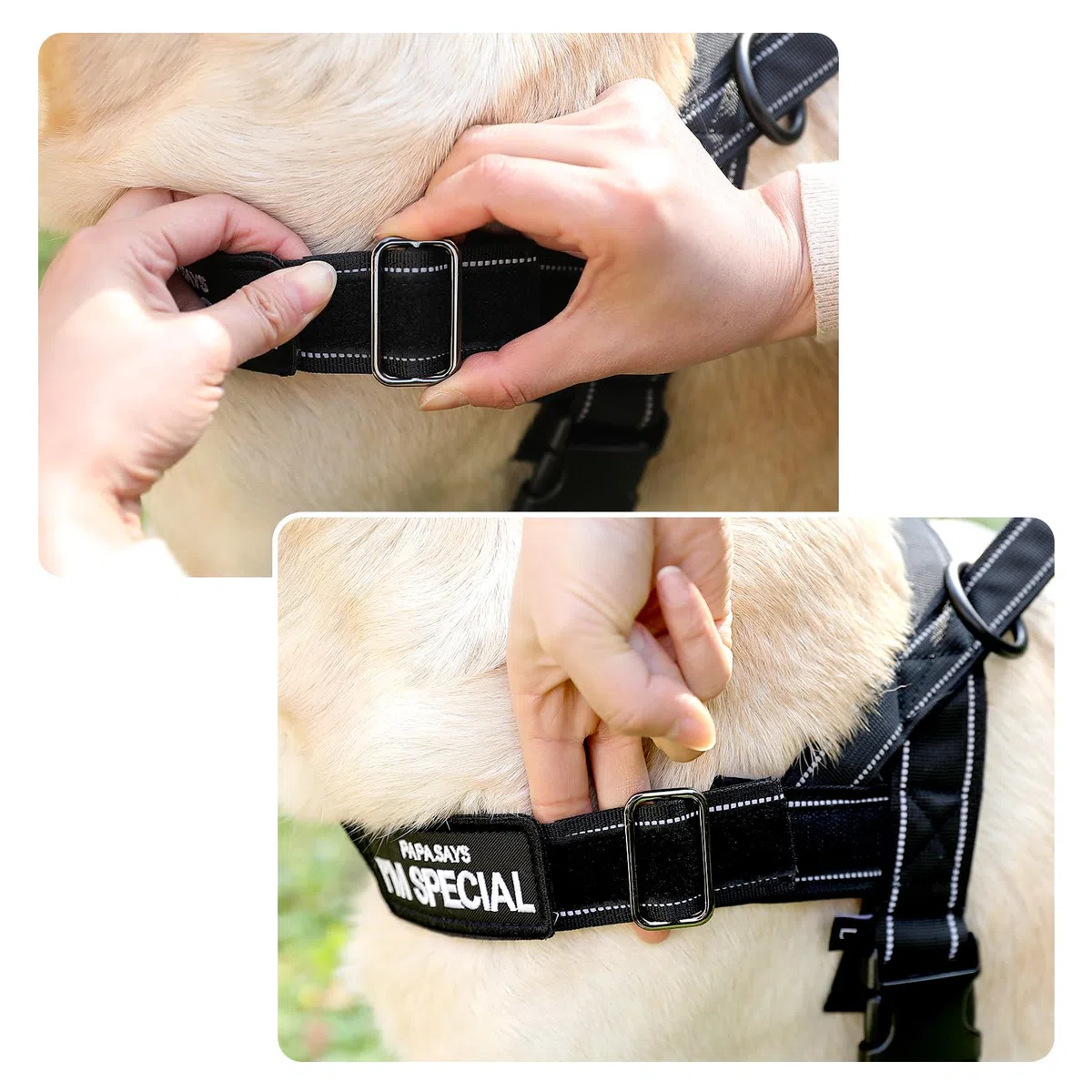 Imbracatura regolabile per cani piccoli, medi e grandi, imbracatura riflettente a prova di fuga, senza strappi, marrone, M