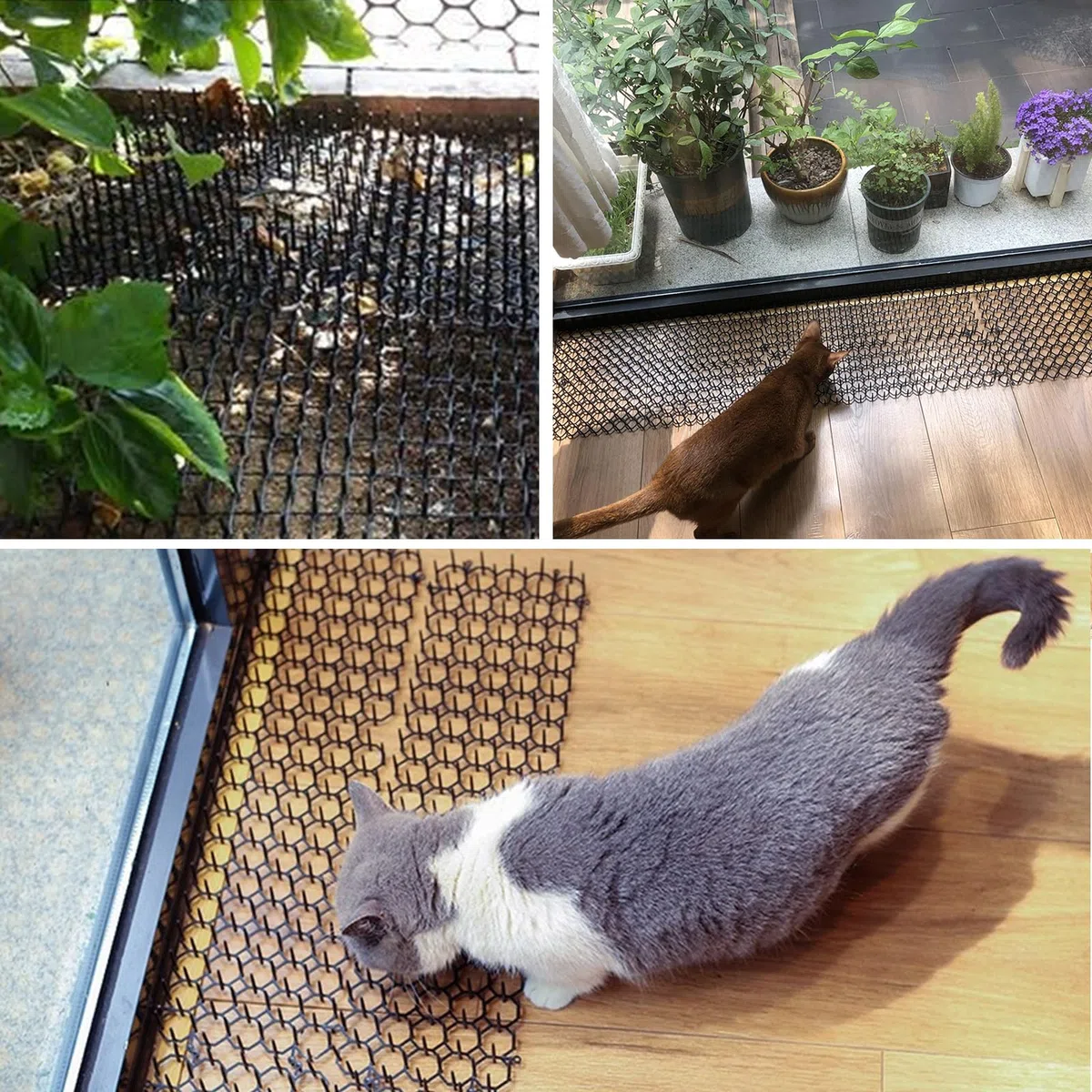 JMIATRY 16 Pezzi Tappetino Repellente per Gatti 20x40CM, Dissuasore per Gatti, Plastica Tappetino Anti Gatto, Anti Gatto Giardino